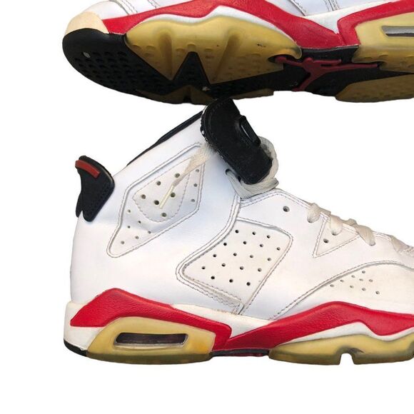 VINTAGE 2010 Air Jordan 6 Retro White Varsity Red Size 6.5 - Picture 12 of 16